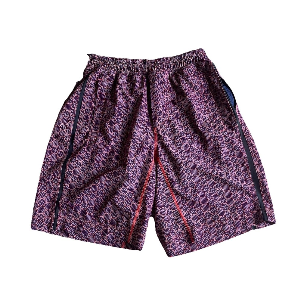 Lululemon Mens Pace Breaker 9" Lined Shorts Small Geometric Colorful Running